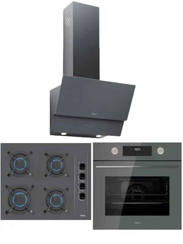 Teka Chef 4 Gri Ankastre Set (GBC 64002 Ocak + HAK 625 Fırın + ATV 60 Pro Davlumbaz)