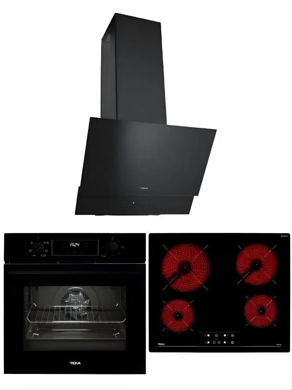 Teka Siyah Ankastre Set (TZ 6415 Ocak + HAK 625 Fırın + ATV 60 Davlumbaz)