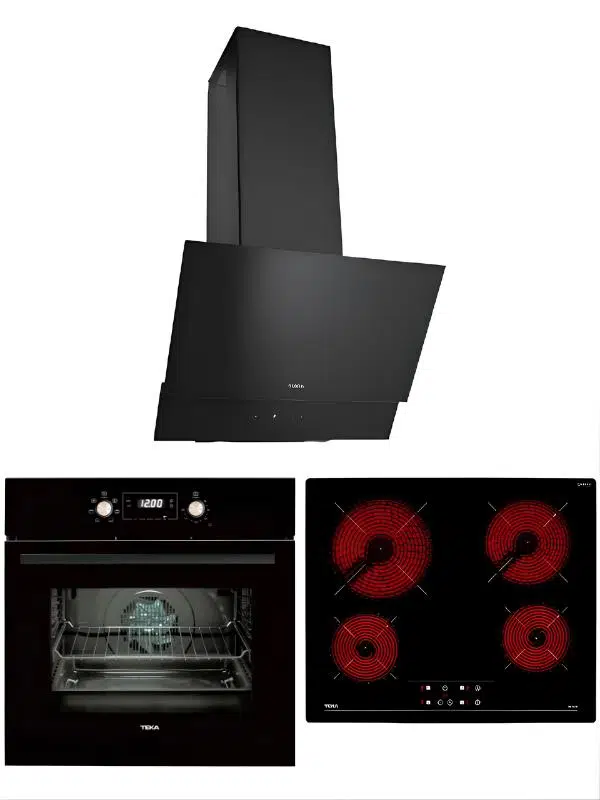 Teka Siyah Ankastre Set (TZ 6415 Ocak + HAK 627 Fırın + ATV 60 Davlumbaz)